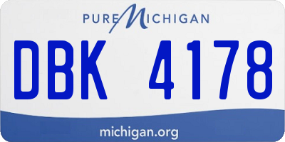 MI license plate DBK4178