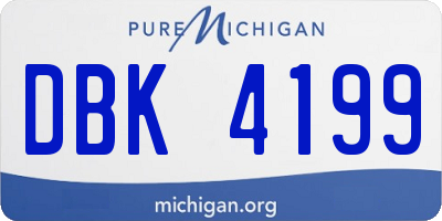MI license plate DBK4199