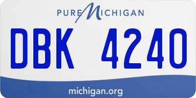 MI license plate DBK4240