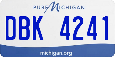 MI license plate DBK4241