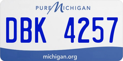 MI license plate DBK4257