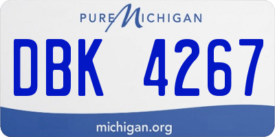 MI license plate DBK4267