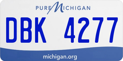 MI license plate DBK4277