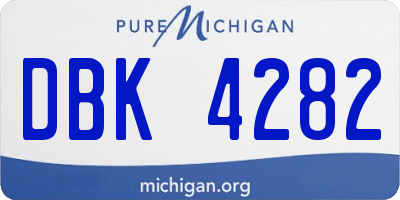 MI license plate DBK4282
