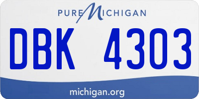 MI license plate DBK4303