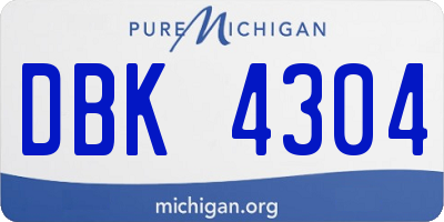 MI license plate DBK4304
