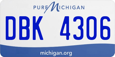 MI license plate DBK4306