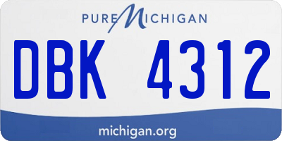 MI license plate DBK4312