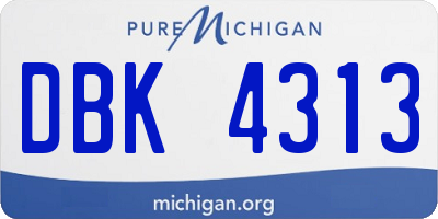 MI license plate DBK4313