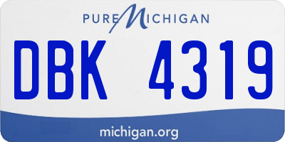 MI license plate DBK4319