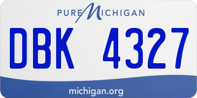 MI license plate DBK4327