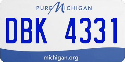 MI license plate DBK4331