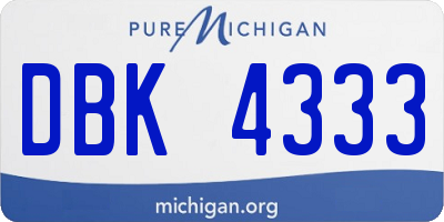 MI license plate DBK4333
