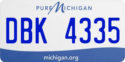 MI license plate DBK4335