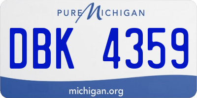 MI license plate DBK4359