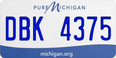 MI license plate DBK4375