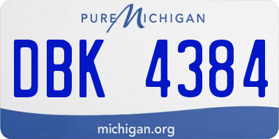 MI license plate DBK4384