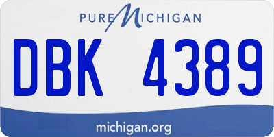 MI license plate DBK4389