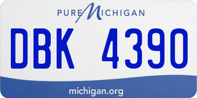 MI license plate DBK4390