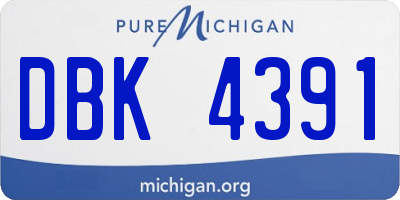 MI license plate DBK4391
