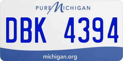 MI license plate DBK4394