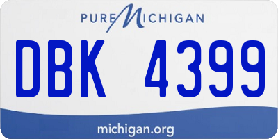 MI license plate DBK4399