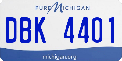 MI license plate DBK4401