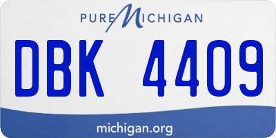 MI license plate DBK4409