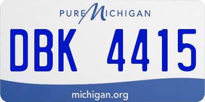 MI license plate DBK4415