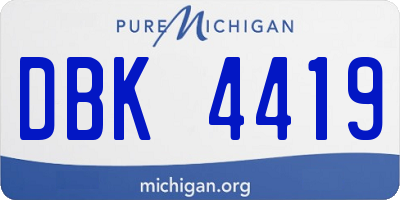MI license plate DBK4419
