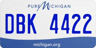 MI license plate DBK4422