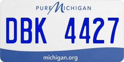 MI license plate DBK4427