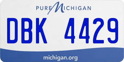 MI license plate DBK4429