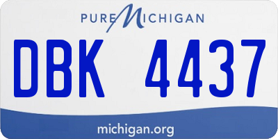 MI license plate DBK4437