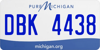 MI license plate DBK4438