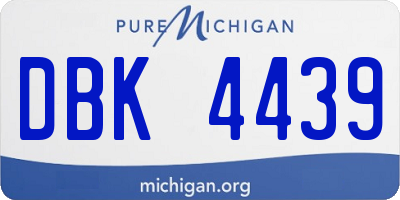 MI license plate DBK4439