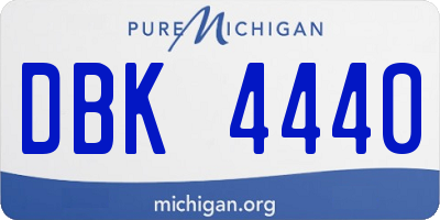MI license plate DBK4440