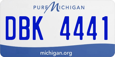 MI license plate DBK4441