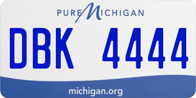 MI license plate DBK4444