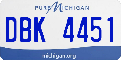 MI license plate DBK4451