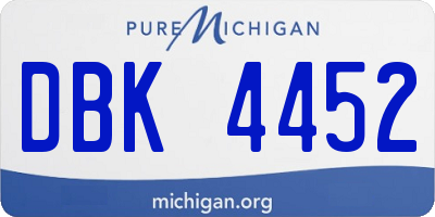MI license plate DBK4452