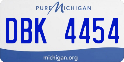 MI license plate DBK4454