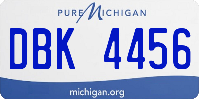 MI license plate DBK4456