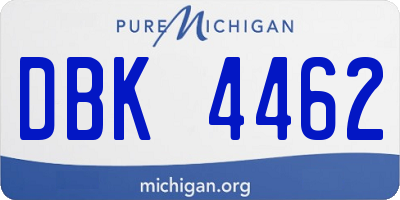 MI license plate DBK4462