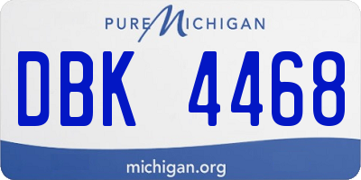 MI license plate DBK4468