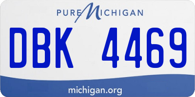 MI license plate DBK4469