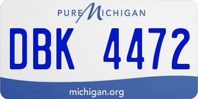MI license plate DBK4472