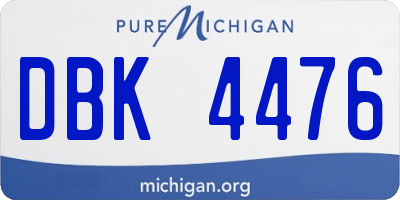 MI license plate DBK4476