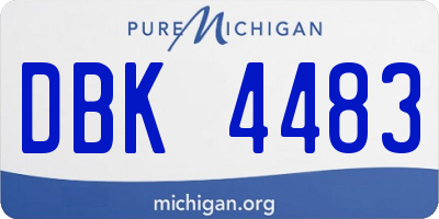 MI license plate DBK4483
