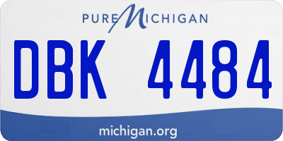 MI license plate DBK4484